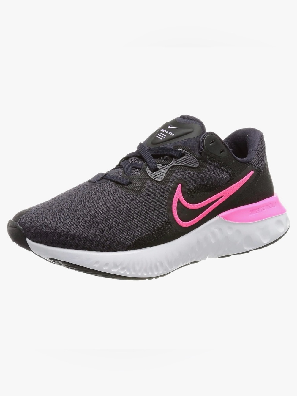 NWT Nike Renew Ride 2 Womenโs Running Shoes Black Pink Size 7 Sneakers